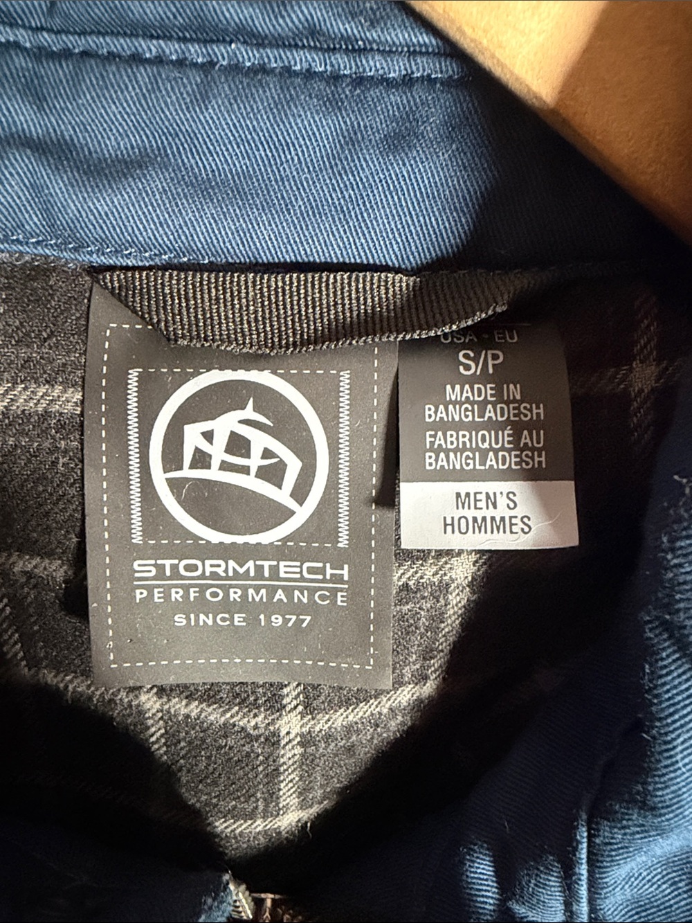 Stormtech Amplitude Quilted Jacket Men’s Small Blue Hooded Snap Zip Coat - Picture 2 of 13
